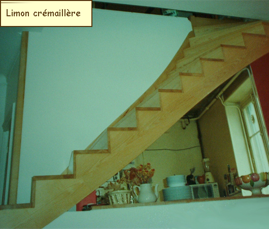 Limon crmaillre avec contremarches 
